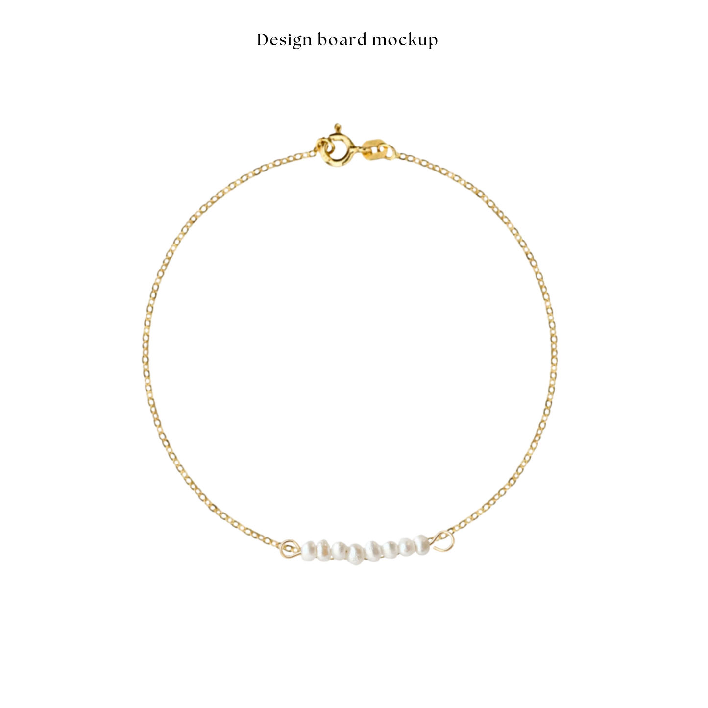 Pearl and Ring Stack Bracelet